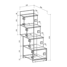 Двухъярусная кровать Легенда CC603-606 75х175