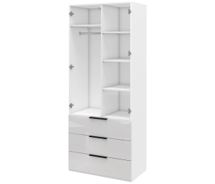 Шкаф 2-х дверный с полками и ящиками, 90 см Люкс