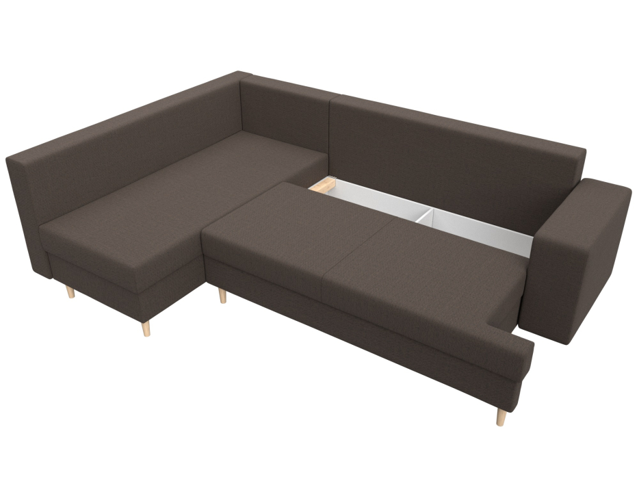 Диваны угловые в гостиную, Диван угловой Сильвана левый угол, рогожка Амур