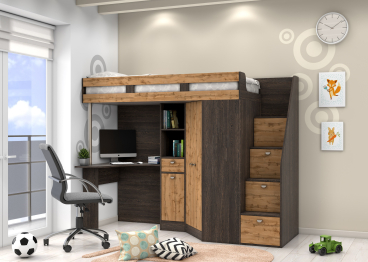 Кровать чердак  Golden Kids 6 венге