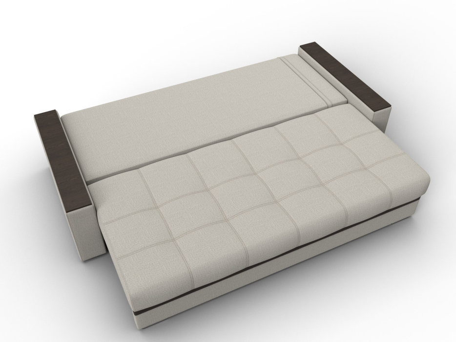 Диваны прямые, Диван прямой с декором Лига-096 НПБ, рогожка Амур / экокожа