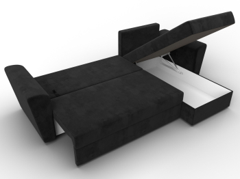 Угловой диван Амстердам Лайт правый угол, велюр