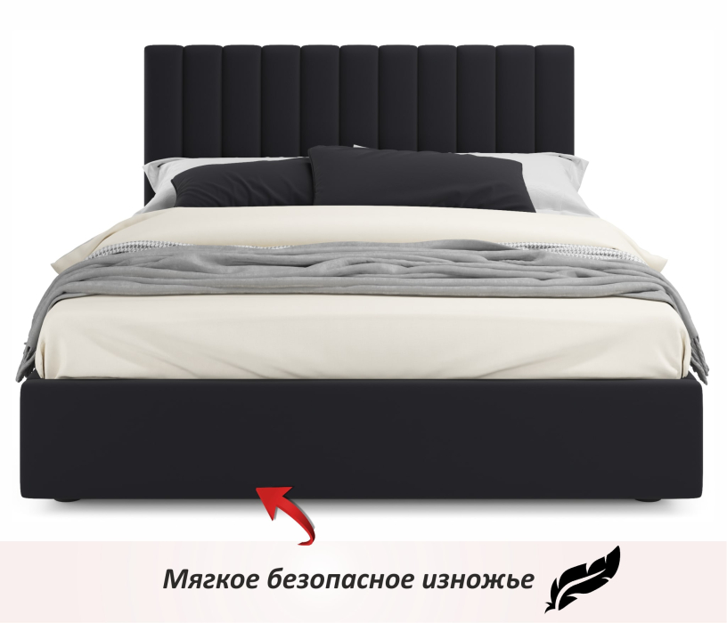 Мягкая кровать, Мягкая кровать Olivia 1400 с подъемным механизмом