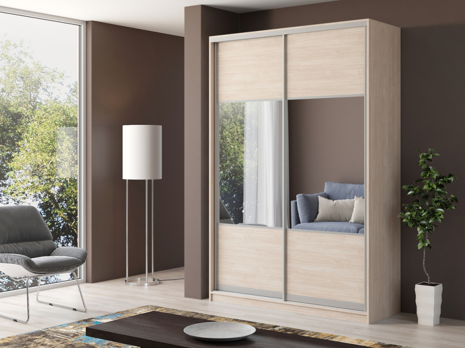 Шкафы-купе, Шкаф купе 2-х дверный Айсберг 160 комбинированный