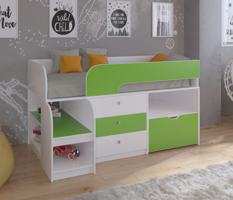 Кровати-чердаки, Кровать-чердак Астра 9 V5 Белый