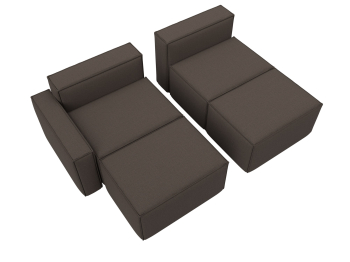 Диван угловой модульный Лига-063 угол левый, рогожка Амур