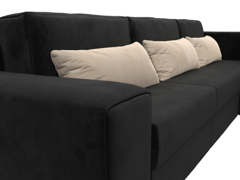 Диваны угловые в гостиную, Диван угловой Лига-008 Long правый, велюр