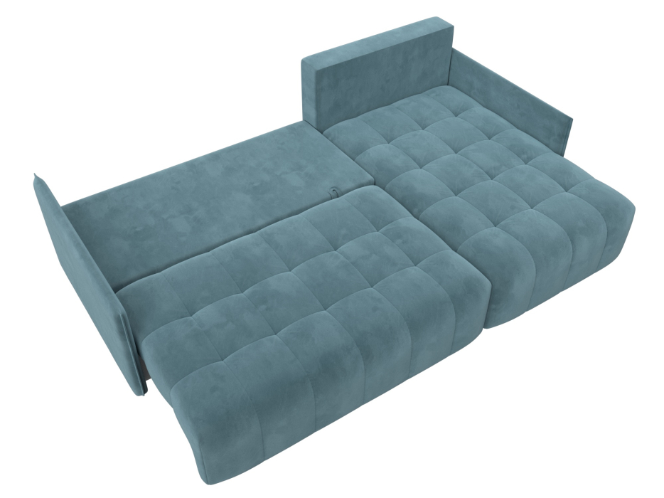 Диваны угловые в гостиную, Диван угловой Лига-054 НПБ угол универсальный, велюр SEVEN