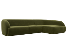 Диваны угловые в гостиную, Диван угловой Лига-041 правый угол, микровельвет