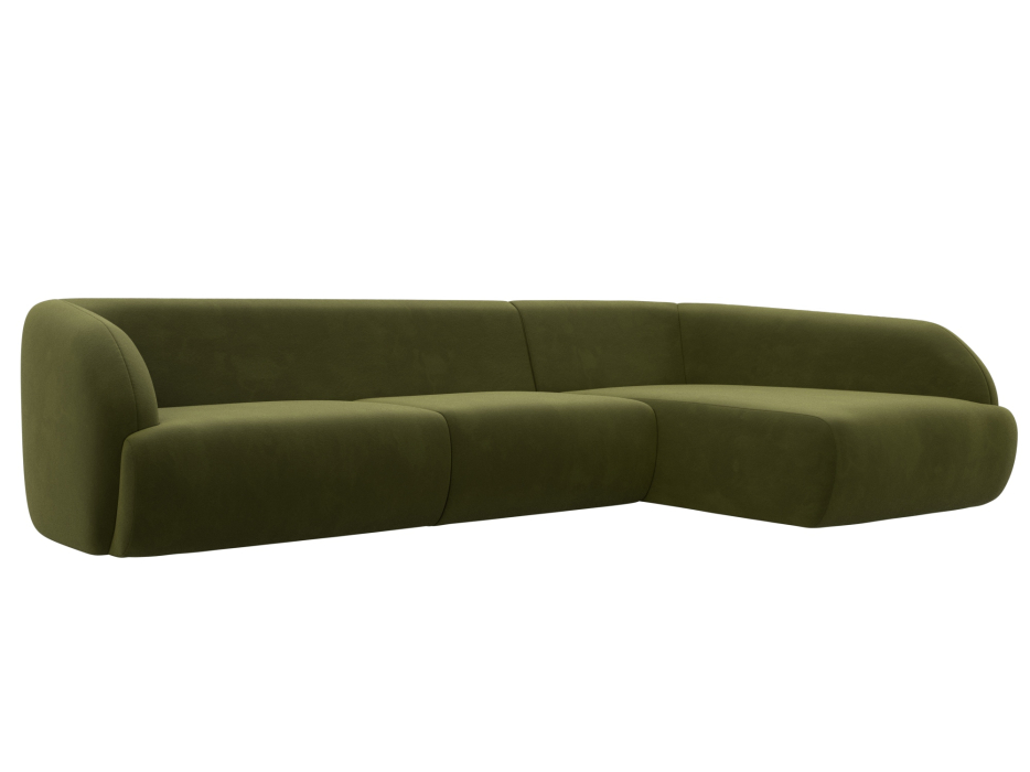 Диваны угловые в гостиную, Диван угловой Лига-041 правый угол, микровельвет