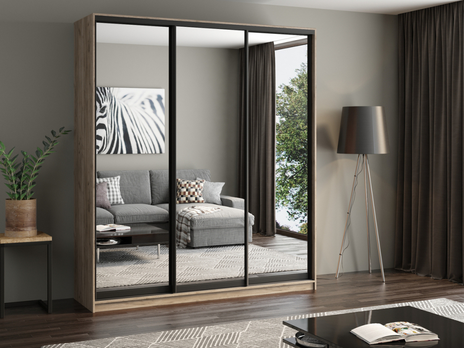 Шкафы-купе, Шкаф купе 3-х дверный АЙСБЕРГ ЛОФТ 200 /зеркало