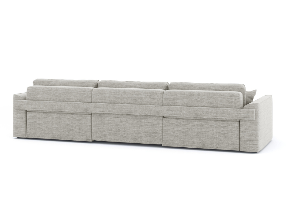 Диваны угловые в гостиную, Диван-кровать П-образный Рафаэль еврокнижка НПБ, рогожка Люкс