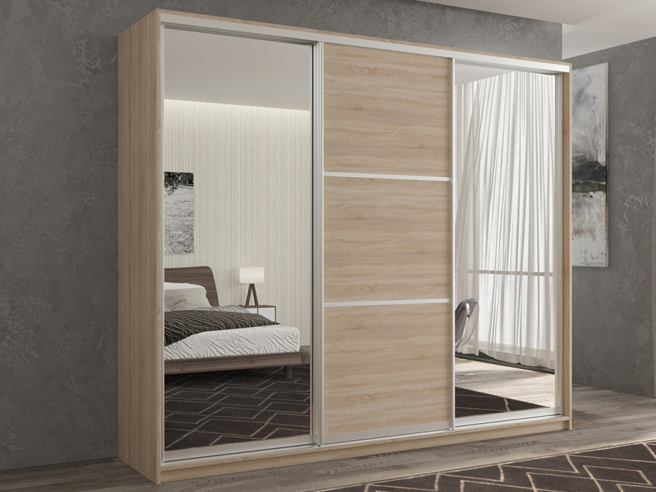 Шкафы-купе 3-х дверные, Шкаф-купе 3х дверный Кааппи 3 180х60