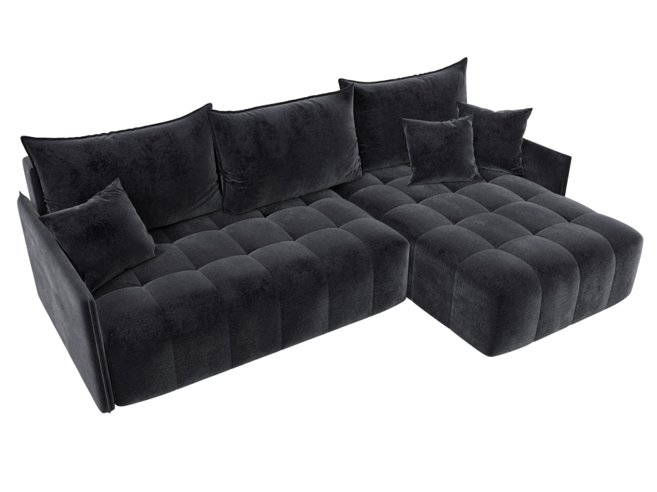 Диваны угловые в гостиную, Диван угловой Лига-054 НПБ угол универсальный, велюр TOWER