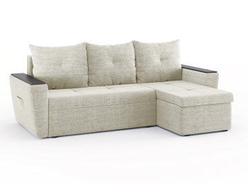 Диван-кровать угловой Дубай Майами еврокнижка трехсекционная, рогожка