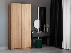 Шкафы распашные, Шкаф складной Е1 Локер ("Гармошка" с системой Push to Move/Левый)101х52,5х220 см, с полками