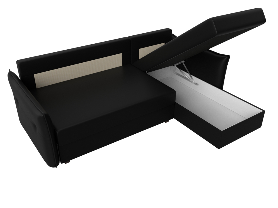 Диваны угловые в гостиную, Угловой диван Лига-004 правый угол, экокожа