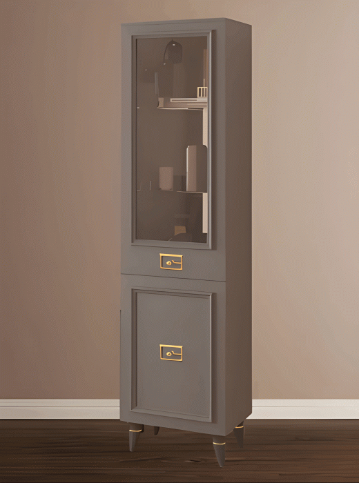 Шкафы пеналы, Шкаф Валенсия однодверный распашной, правый (золото)