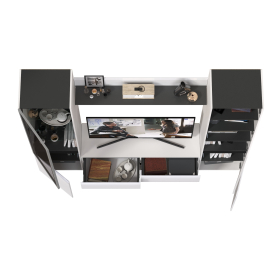 Стенка для гостиной со стеклом Сидней № 50