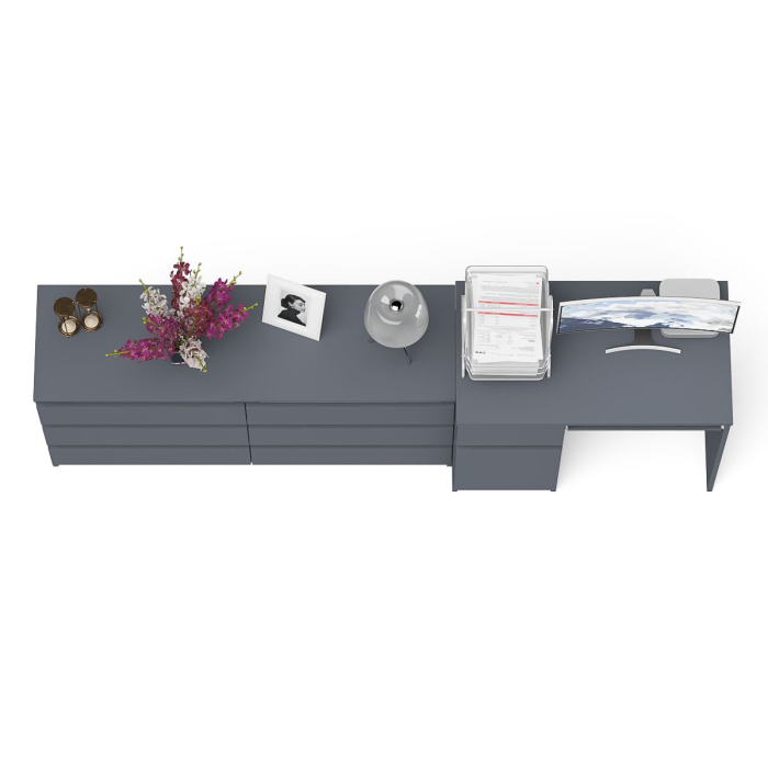 Компьютерные столы, Комод 6-ть ящиков Мори 1380 и стол компьютерный МС-1 дверка и ящик слева