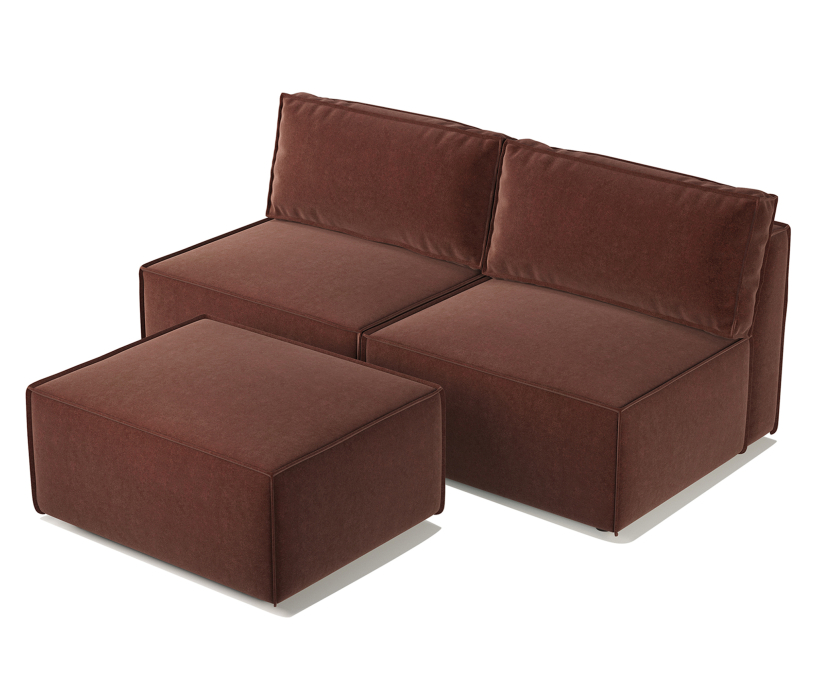 Диваны угловые в гостиную, Диван модульный Гамма 265х95х70 см, правый