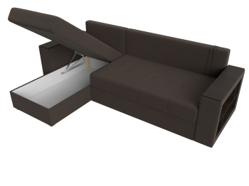 Диван угловой Дубай Лайт левый угол, рогожка Амур