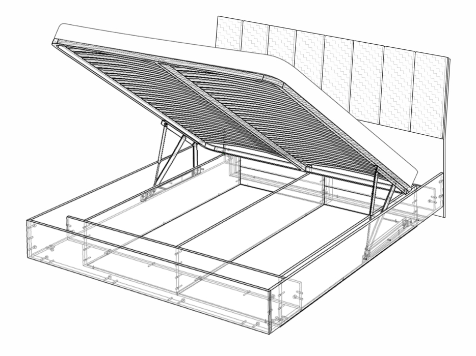 Кровати 140 см, Капри кровать 7 с подъемным основанием 140х200