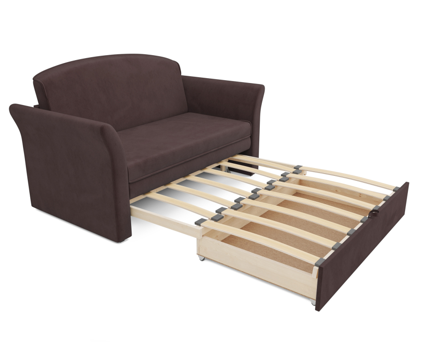 Диваны выкатные, Диван прямой выкатной Малютка №2 (Велюр)