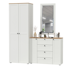 Комод с зеркалом и шкафом для прихожей Остин