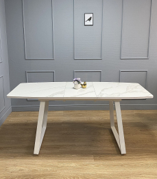 Стол Kenner AZ1400 раздвижной, керамика , опоры белые