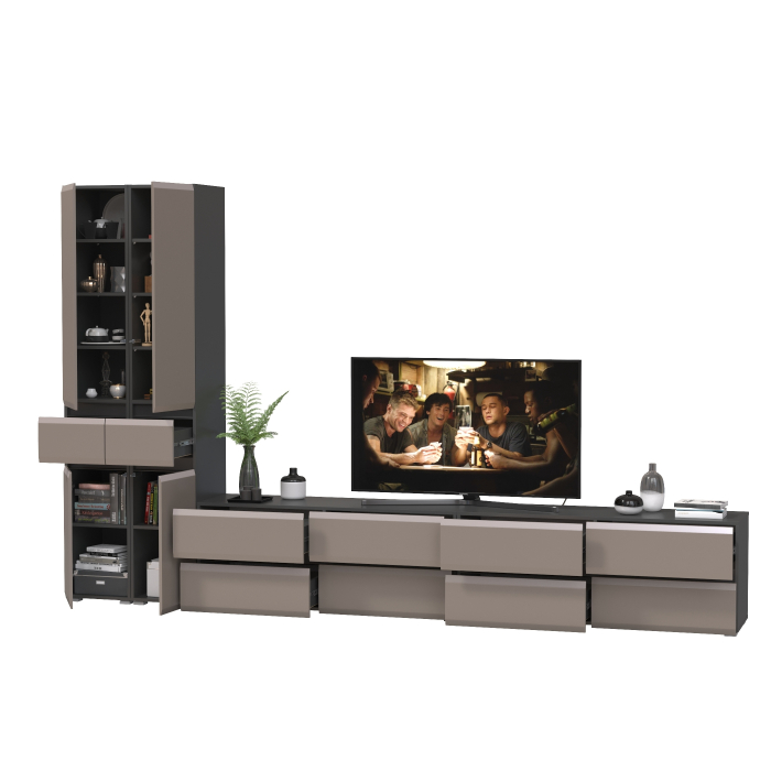 Стенки для гостиной, Мебель для гостиной модульная Сидней № 133