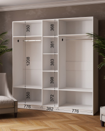 Шкаф комбинированный Ларс 2000 (без зеркала)