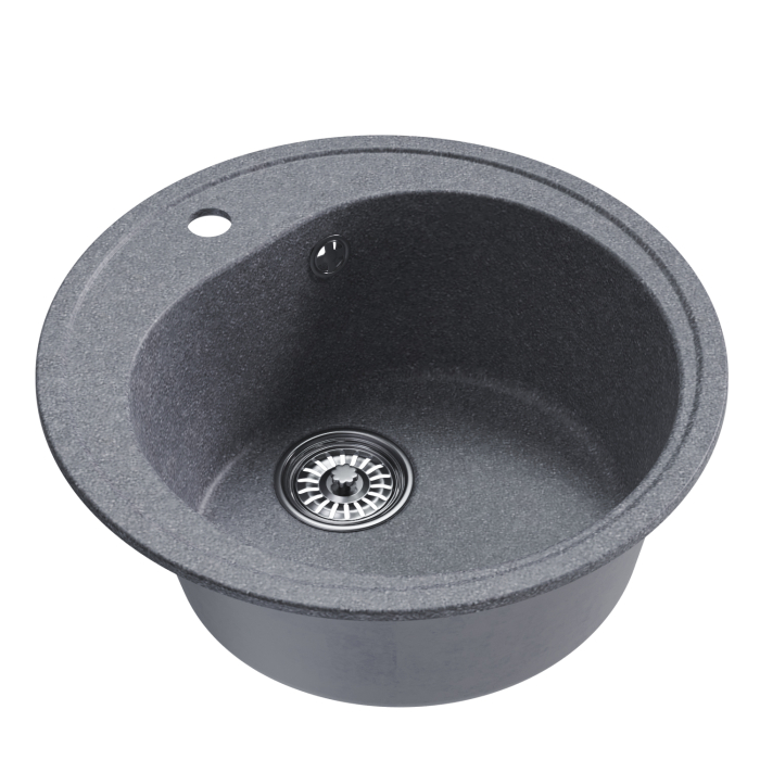 Кухонные мойки, Мойкa ML-GM11 круглая, 500мм (глуб. чаши 180) NEW*