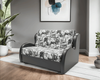 Диван прямой аккордеон Атлант 140 см (Газета)