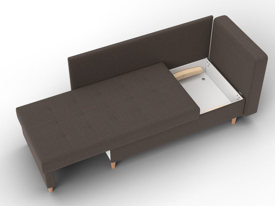 Маленькие спальные диваны, Кушетка Лига-098, рогожка Амур