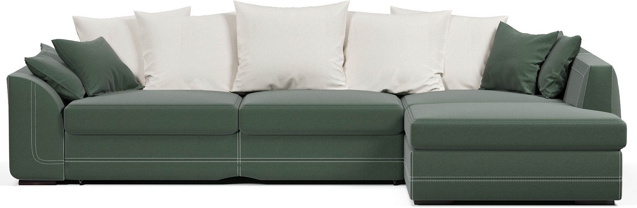 Диваны угловые в гостиную, Диван-кровать угловой Калифорния дельфин,велюр + экокожа