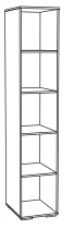 Шкафы одностворчатые, Пенал с полками Ливорно ЛШ-21