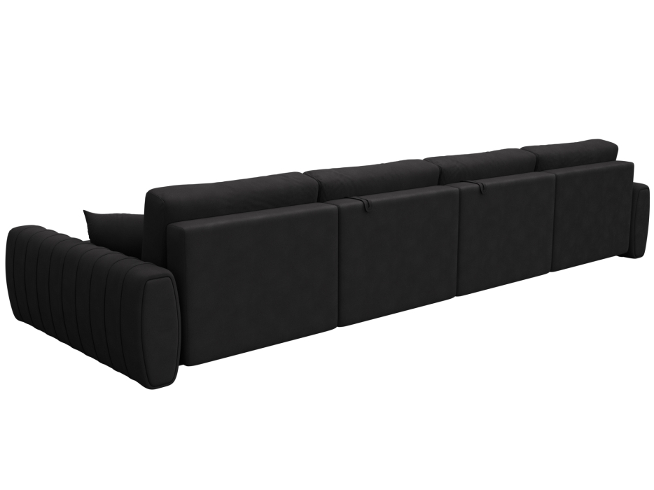 Диваны угловые в гостиную, Диван П-образный Лига-057 НПБ Лонг, замша JOLY