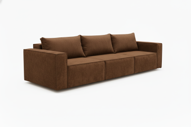 Диван-кровать Лофт 3-х модульный, плюш , с/м 145х266