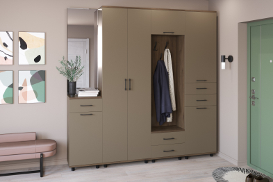 Модульная прихожая Грейс композиция 7  Гикори Джексон Темный