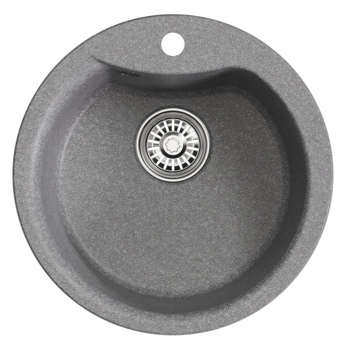 Кухонные мойки, Мойкa ML-GM12 круглая, 480мм (глуб. чаши 210) NEW*