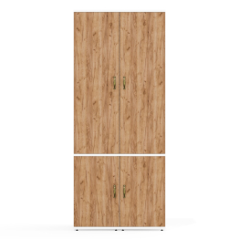 Два пенала Лидер-8 с двумя дверками с нижней полкой и штангой для одежды