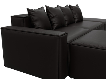 Диван угловой модульный Лига-063 угол левый, экокожа GRIFON