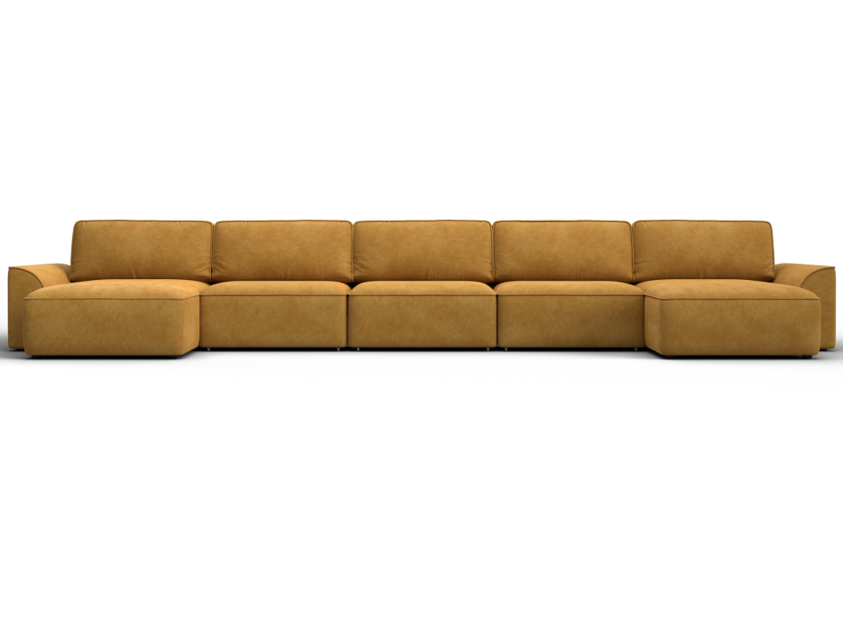 Диваны еврокнижки, Диван П-образный Лига-048 НПБ МегаЛонг, велюр BRUT