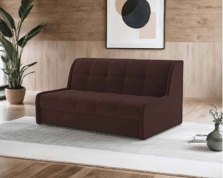 Диваны с ящиком для белья, Диван аккордеон Барон №6 НПБ 120х200 Велюр