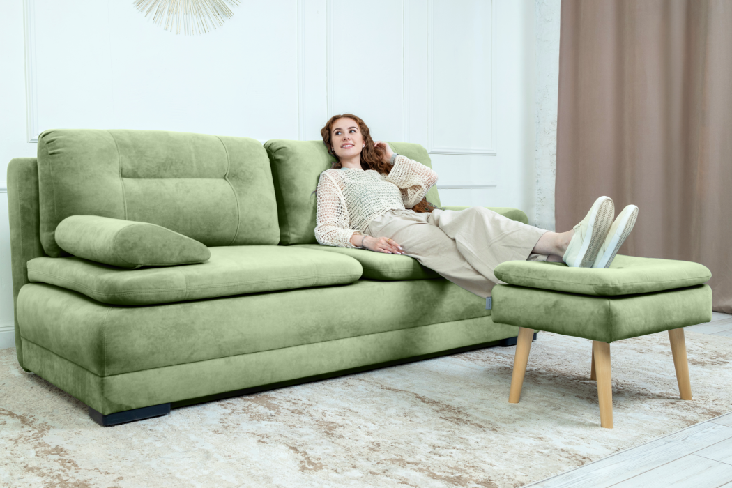 Диваны прямые кухонные, Прямой диван Sally, велюр