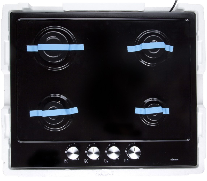 Встраиваемые варочные панели, Газовая варочная панель Konigin Spark 604 BK