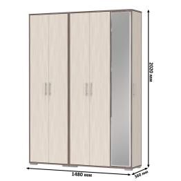 Модульная прихожая Домино-мини и шкаф для одежды Домино