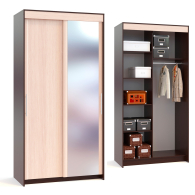 Шкафы-купе, Шкаф-купе Контур ШР-126.2 с зеркалом
