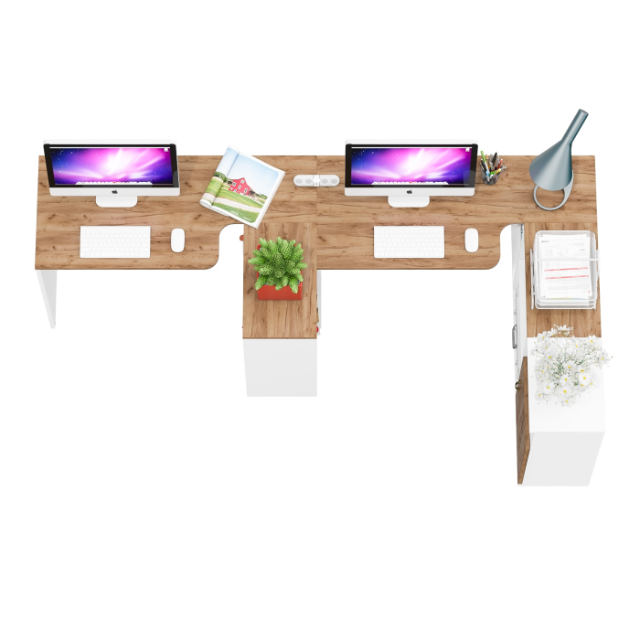 Домашние кабинеты, Два стола-трансформера для офиса и тумба для бумаг Лидер-8